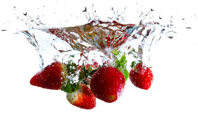 strawberry water splash
